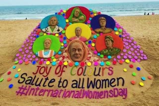 Womens Day wishes through sand art