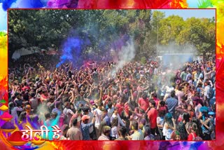 youth celebrated Holi In Chandigarh