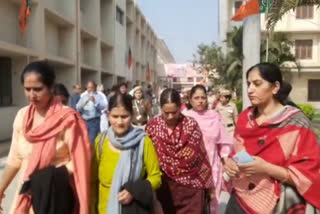 guest teachers protest in yamunanagar