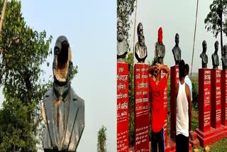 Miscreants Vandalise Lenin Statue