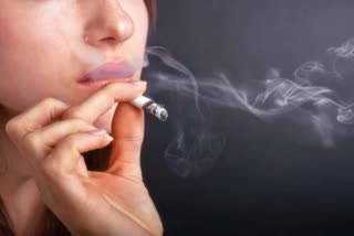 woman smoked cigarette ETV Bharat