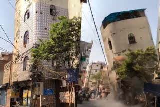 Delhi Bhajanpura  Multi Storey Building Suddenly collapses  Building Suddenly collapses  rescue operation is progressing  ജനങ്ങള്‍ തലങ്ങും വിലങ്ങും നടക്കവെ  ബഹുനില കെട്ടിടം തകര്‍ന്നുവീണു  കെട്ടിടം തകര്‍ന്നുവീണു  രക്ഷാപ്രവര്‍ത്തനം പുരോഗമിക്കുന്നു  ന്യൂഡല്‍ഹി  ഡല്‍ഹി  സമൂഹമാധ്യമങ്ങളില്‍ വൈറലായ