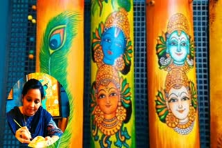 Sanam Firoz, a Muslim woman, is breaking conventions by Drawing pictures of Hindu Gods through mural painting