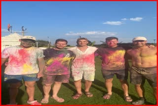 Australia Cricketer Play Holi