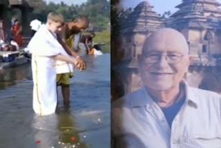 american-archaeologist-asthi-dissolved-in-hampi-tungabhadra-river