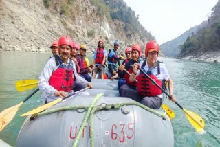 CM Dhami flagged off river rafting