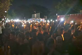 Candle light march taken out in Aurangabad in protest against its renaming
