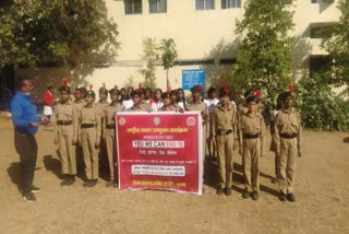 NCC cadets contributing in TB eradication Campaign in Gumla