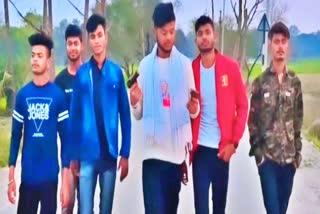 youth viral video with pistol in Vaishali