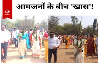 MLA Shilpi Neha Tirkey and MGNREGA commissioner Rajeshwari B participated in program in Bero block of Ranchi