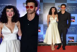 Hrithik Roshan joins girl friend Saba Azad  Rocket Boys 2 screening  Hrithik Roshan  Saba Azad  Rocket Boys 2  റോക്കറ്റ് ബോയ്‌സ്‌ 2 സ്‌ക്രീനിംഗില്‍ ഹൃത്വിക്  റോക്കറ്റ് ബോയ്‌സ്‌ 2  റോക്കറ്റ് ബോയ്‌സ്‌ 2 സ്‌ക്രീനിംഗില്‍  കാമുകിക്കൊപ്പം റോക്കറ്റ് ബോയ്‌സ്‌ 2  സബയുടെ ലുക്കിന് ട്രോള്‍  റോക്കറ്റ് ബോയ്‌സ്‌ 2 സ്‌ക്രീനിംഗിനിടെ  സബയുടെയും ഹൃത്വിക്കിന്‍റെയും വീഡിയോ  ഹൃത്വിക് റോഷന്‍  സബ ആസാദ്  ഹൃത്വിക് റോഷന്‍ സബ ആസാദ് വിവാഹം  ഹൃത്വിക് സബ വിവാഹം