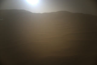 NASA's ingenuity captures a sunset in Mars