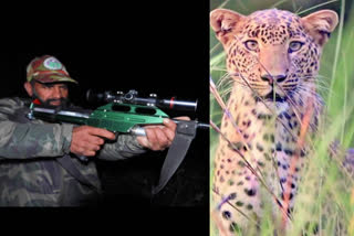 leopard sighted in kashmir  leopard in wanbal  wanbal leopard operation  Kashmir wildlife department  Latest kashmir news  leopards roaming in human settlements  latest national news  ജനവാസ മേഖലയില്‍ പുള്ളിപ്പുലിയുടെ സാന്നിധ്യം  സ്ഥലത്ത് തമ്പടിച്ച് വനം വകുപ്പ് ഉദ്യോഗസ്ഥര്‍  വന്യജീവി  വനം വകുപ്പ്  കരടി  പുള്ളിപ്പുലി  ജമ്മു കാശ്‌മീര്‍ ഏറ്റവും പുതിയ വാര്‍ത്ത  ഏറ്റവും പുതിയ ദേശീയ വാര്‍ത്ത