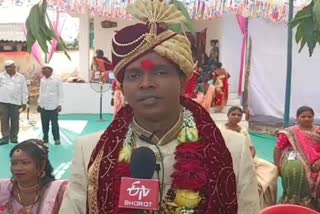 Valsad Marriage Procession A Groom who ride on bull cart and reach to Mandap for marriage in gujarat