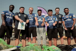 Marina Beach Cleans by Chennaiyin FC ETV BHARAT