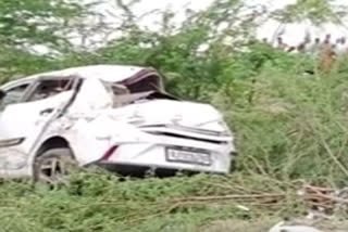 car damaged in road accident