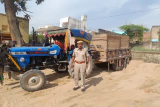 Police recovered three tractor trolleys