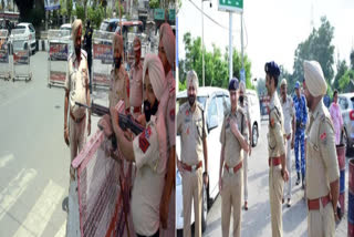 In view of the G-20 summit in Amritsar the police set up interstate roadblocks