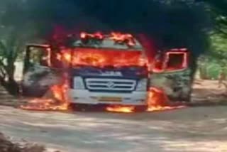 Oxygen cylinder blast in 108 ambulance leaves one injured at AP's Pamuru