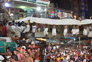 main event of Mandaikadu Bhagavathi Amman Temple Midnight Oduku Pooja held yesterday