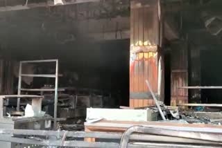 fire in shop in sirsa