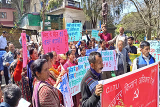 CITU protest in Solan