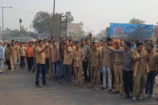 driver association protest in jharsuguda