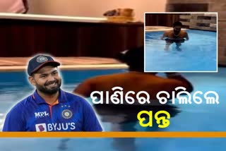 Rishabh Pant Pool Walk