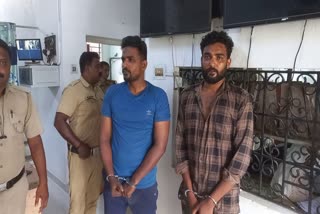 two people arrested  gun and weapons  two people arrested in trivandrum  two people arrested with gun and weapons  kadinamkulam arrest  latest news in trivandrum  latest news today  തോക്കുകളും മാരകായുധങ്ങളുമായി  ഗുണ്ട സംഘത്തിലെ അംഗങ്ങള്‍ പിടിയില്‍  ഷാഹുൽ ഹമീദ്  മനാൽ  വിദ്യാര്‍ഥിനിക്ക് നേരെ ആക്രമണം  കഠിനംകുളം  തിരുവനന്തപുരം ഏറ്റവും പുതിയ വാര്‍ത്ത  ഇന്നത്ത പ്രധാന വാര്‍ത്ത