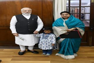 MP Himadri Singh met PM Modi with daughter