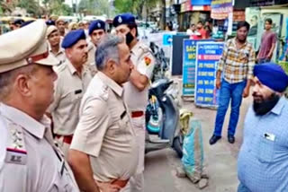 DCP foot march in Faridabad