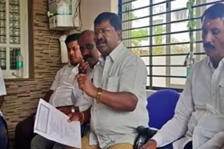 JDS MLA Nisarga Narayanaswamy spoke at the press conference.