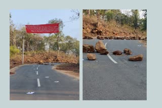 Naxalites put banners