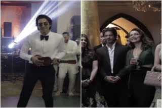 Shah Rukh Khan watches as Ahaan Panday sets stage on fire with his songs at sister Alanna's wedding
