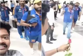 Rohit Sharma  Rohit Sharma viral video  IND vs AUS  india vs australia  രോഹിത് ശര്‍മ  രോഹിത് ശര്‍മ വൈറല്‍ വീഡിയോ  ഇന്ത്യ vs ഓസ്‌ട്രേലിയ  വിശാഖപട്ടണം ഏകദിനം  Visakhapatnam ODI