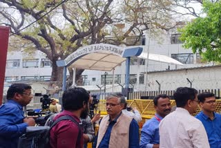 Security at ED office for Kavitha questioning