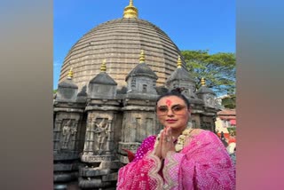 Rani in Kamakhya Temple ETV Bharat