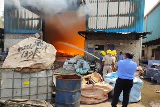 Fire broke out in iron ferro factory in Bhilai