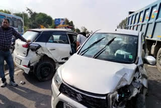 4 vehicles collided on Hisar-Sirsa road