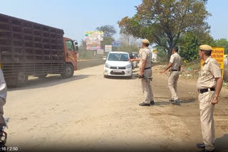 Strict police guard on Sonipat National Highway