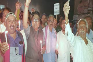 पटना में छात्र की हत्या पर कैंडल मार्च