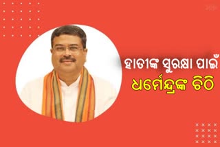 ହାତୀ ସୁରକ୍ଷା ନେଇ ଧର୍ମେନ୍ଦ୍ର ପ୍ରଧାନଙ୍କ ଚିଠି