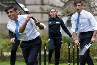 UK PM Rishi Sunak Plays Cricket