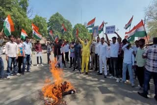 Protest against Amritpal Singh in Yamunanagar