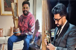 Abhishek Bachchan with the trophy