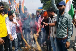 Ranchi Youth Congress protest against cancellation of Lok Sabha membership of Rahul Gandhi