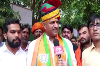 Rajasthan BJP president CP Joshi speaking to ETV Bharat