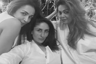 Kareena Kapoor shares B/W selfies with her BFFs Malaika and Amrita, misses Karishma at girls' night out