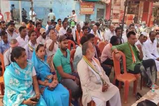 Congressmen did Satyagraha at Gandhi Chowk