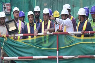 पटना मेट्रो के प्रबंधक निदेशक ने निर्माण कार्य का किया निरीक्षण
